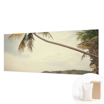Modern wall mural for bedroom with a tropical landscape design