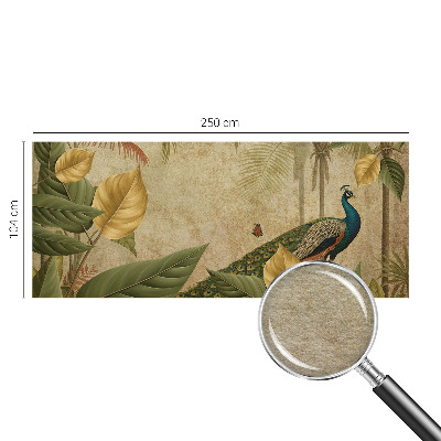 Modern wall mural for living room with an exotic bird motif