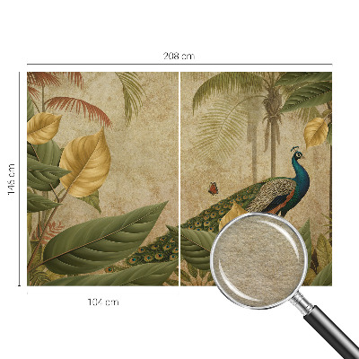 Modern wall mural for living room with an exotic bird motif