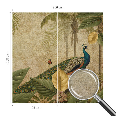 Modern wall mural for living room with an exotic bird motif