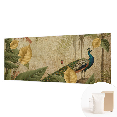Modern wall mural for living room with an exotic bird motif