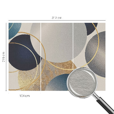 High quality wall mural wallpaper with a creative circle pattern