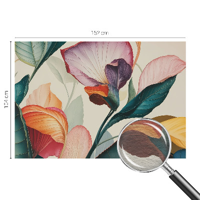 Premium wall mural for bedroom with colorful flower motif