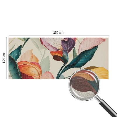 Premium wall mural for bedroom with colorful flower motif