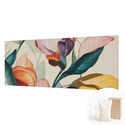 Premium wall mural for bedroom with colorful flower motif