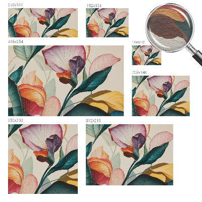 Premium wall mural for bedroom with colorful flower motif