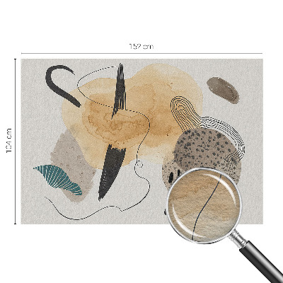 Decorative wall mural for living room with an abstract composition