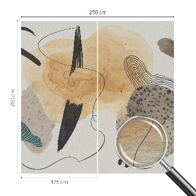 Decorative wall mural for living room with an abstract composition