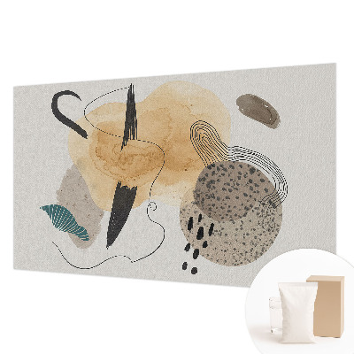 Decorative wall mural for living room with an abstract composition