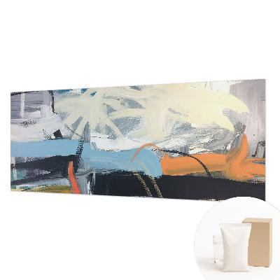 Non-woven wall mural with a colorful abstract design