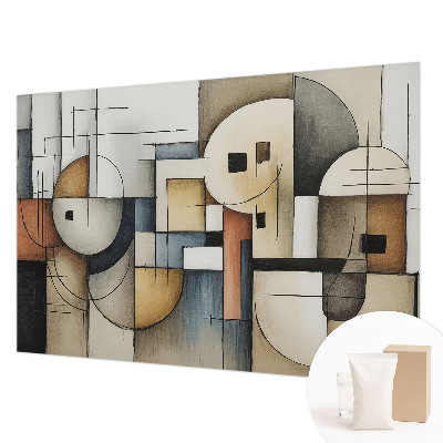 Non-woven photo wallpaper featuring a geometric harmony design