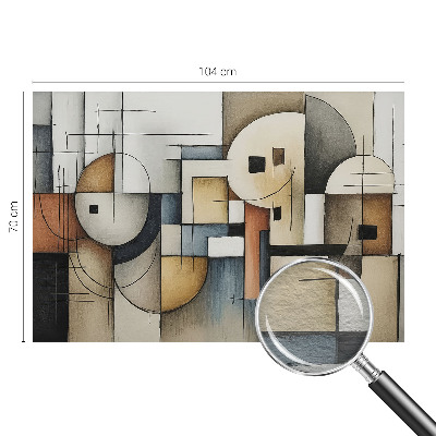 Non-woven photo wallpaper featuring a geometric harmony design