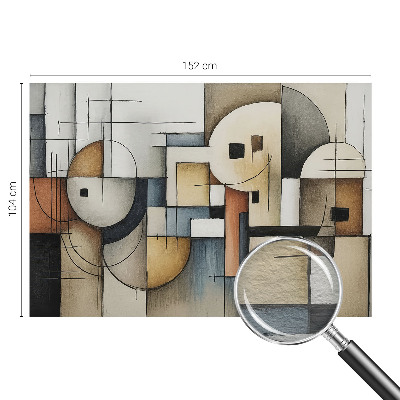 Non-woven photo wallpaper featuring a geometric harmony design