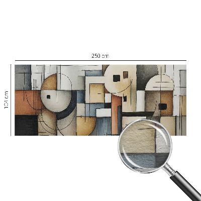 Non-woven photo wallpaper featuring a geometric harmony design
