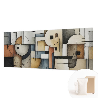 Non-woven photo wallpaper featuring a geometric harmony design
