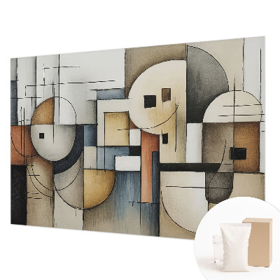 Non-woven photo wallpaper featuring a geometric harmony design