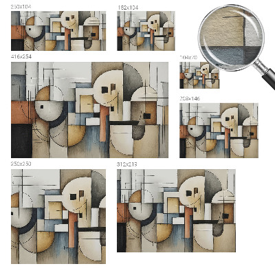 Non-woven photo wallpaper featuring a geometric harmony design