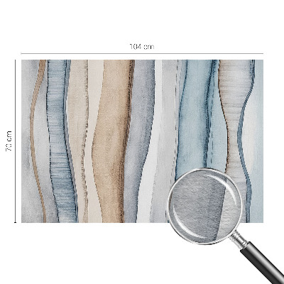 Wall mural for living room with an abstract striped design