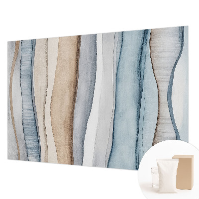 Wall mural for living room with an abstract striped design