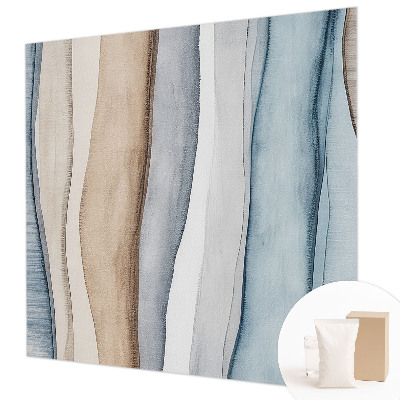 Wall mural for living room with an abstract striped design