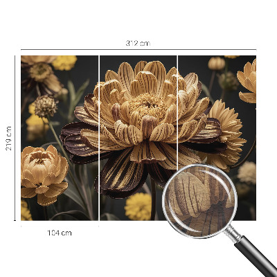 Wall mural with a floral elegance design