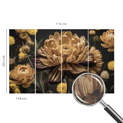 Wall mural with a floral elegance design