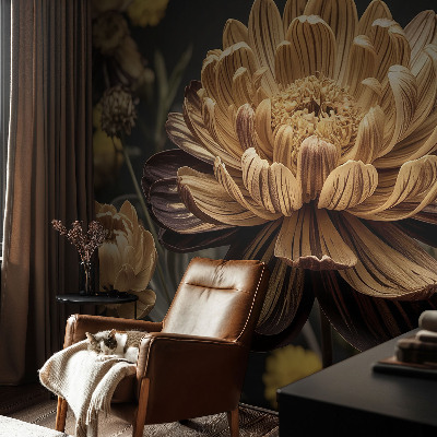 Wall mural with a floral elegance design