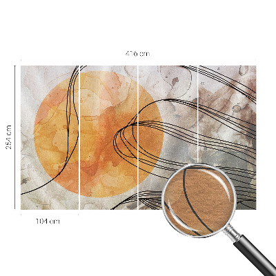 Modern wall mural harmonious abstract design