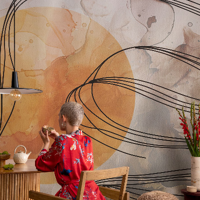 Modern wall mural harmonious abstract design