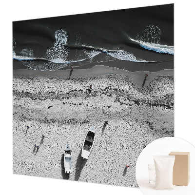 Wallpaper mural featuring a tranquil beach scene