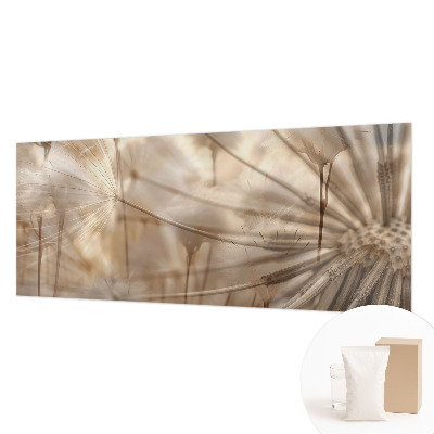 Photo wall mural with a subtle dandelion motif