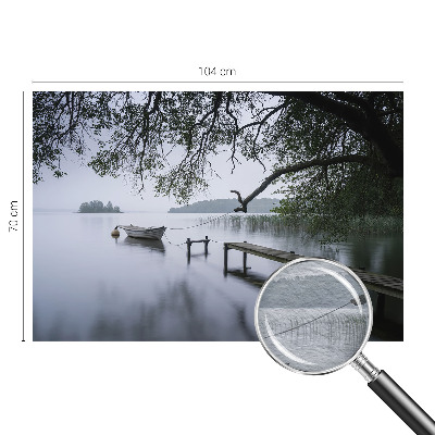 Bedroom wall mural wallpaper with a calm lake design