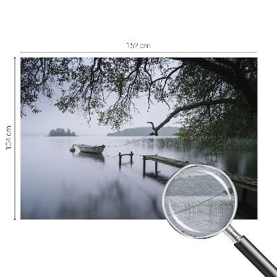 Bedroom wall mural wallpaper with a calm lake design