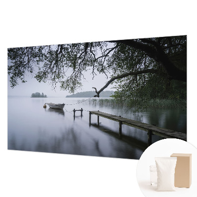 Bedroom wall mural wallpaper with a calm lake design