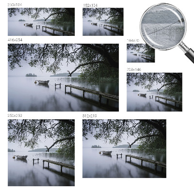 Bedroom wall mural wallpaper with a calm lake design