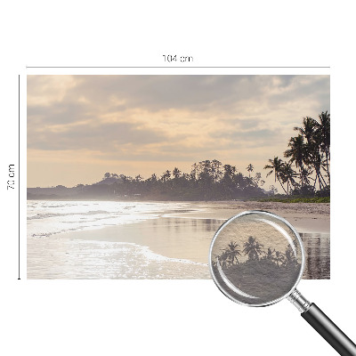 Wallpaper mural for living room with a beach morning scene