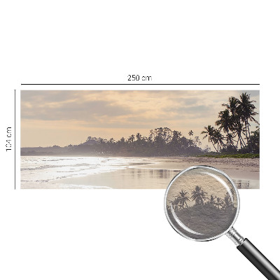 Wallpaper mural for living room with a beach morning scene