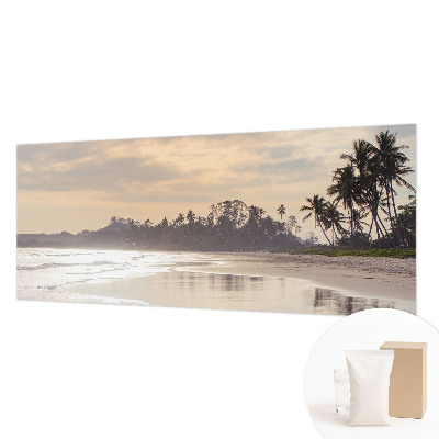 Wallpaper mural for living room with a beach morning scene