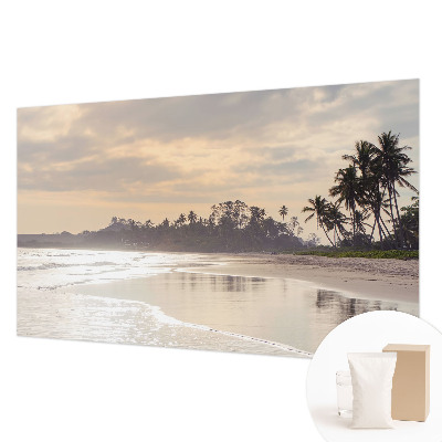 Wallpaper mural for living room with a beach morning scene