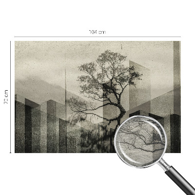Large wall mural wallpaper with a raw, elegant design