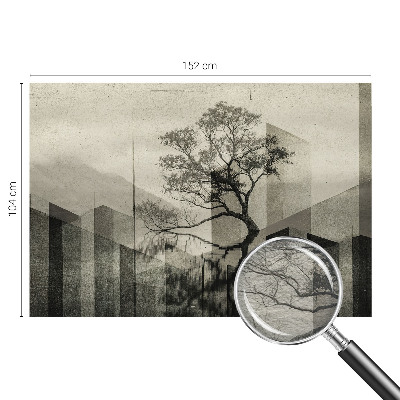 Large wall mural wallpaper with a raw, elegant design