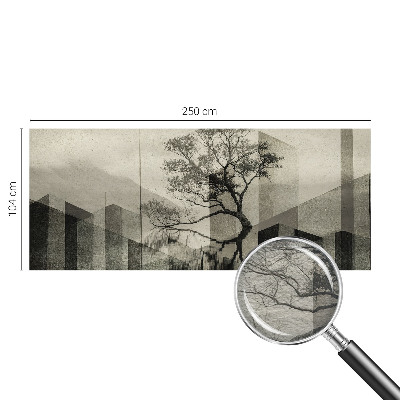 Large wall mural wallpaper with a raw, elegant design