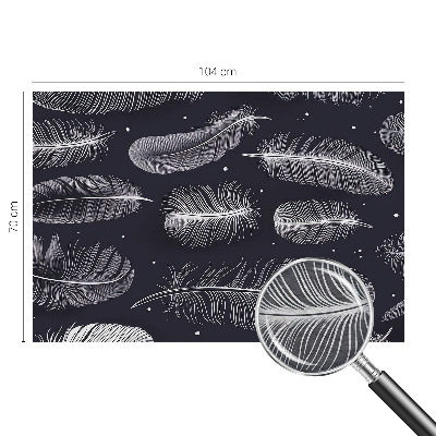 Custom size wall mural with a subtle feather pattern