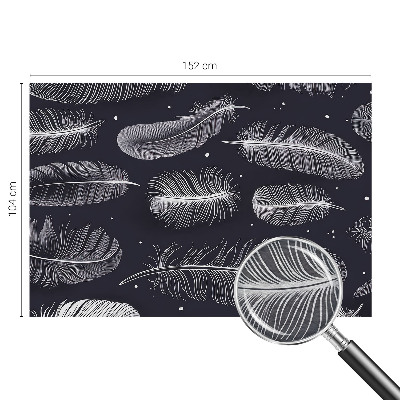 Custom size wall mural with a subtle feather pattern