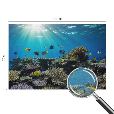 Modern wall mural for bedroom with an underwater world motif