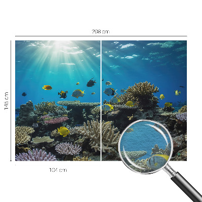 Modern wall mural for bedroom with an underwater world motif