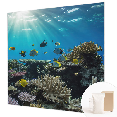 Modern wall mural for bedroom with an underwater world motif