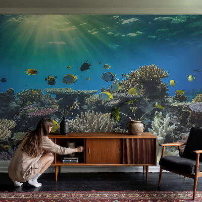 Modern wall mural for bedroom Underwater world