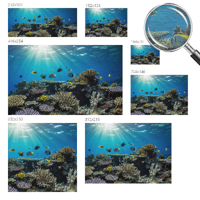 Modern wall mural for bedroom with an underwater world motif