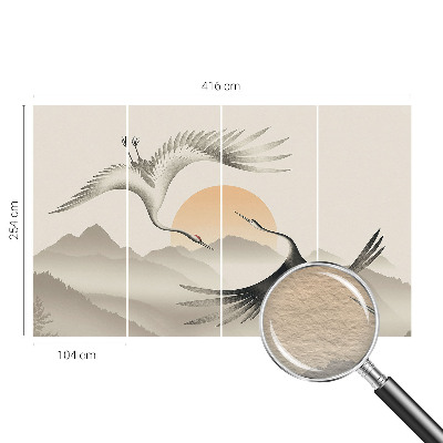 Premium wall mural for bedroom East Cranes
